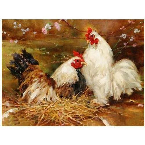 Chicken paint by numbers - Gift for Chicken Lovers - Farmhouse Decor - Chicken Craft