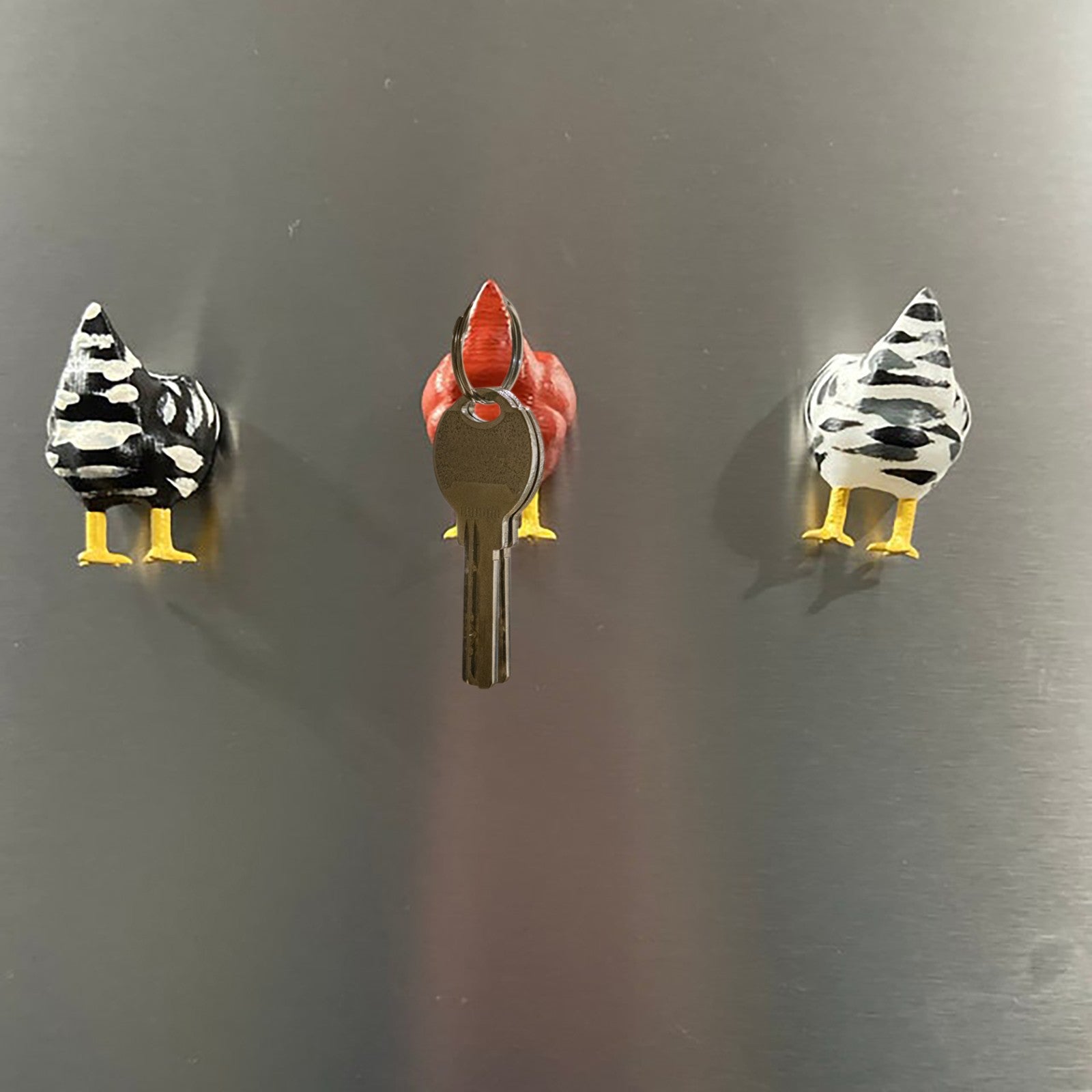Chicken butt magnets - funny chicken gift - chicken home decor - farmer gift - key holder