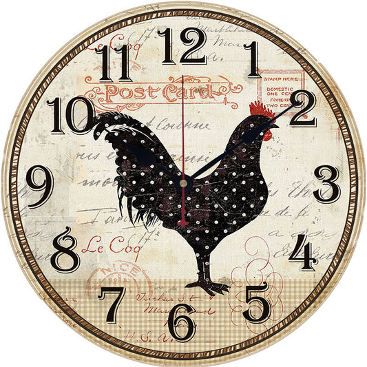 Wall Clock polka dot - Chicken Decor - Chicken Gift